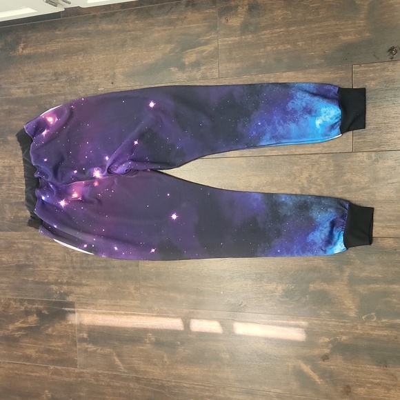 AIDEAONE high waist galaxy joggers S celestial lounge sweatpants *no drawstring* - Picture 4 of 4